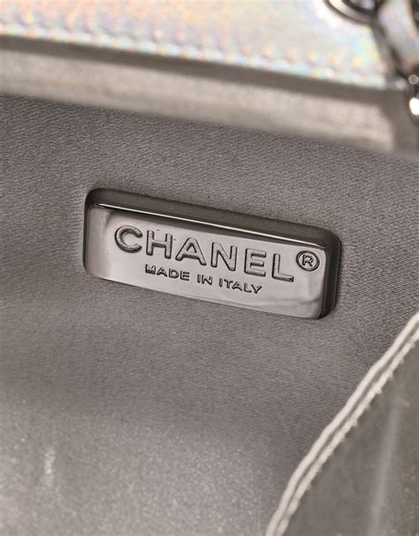 Chanel Milk Carton Lait de Coco Calf Silver .